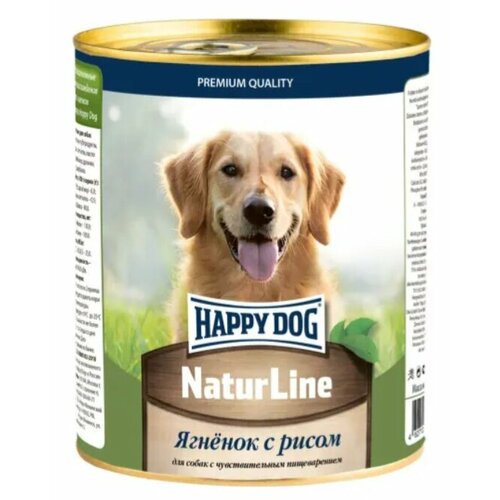 Консервы для собак Happy Dog Natur Line, г с ягненком и рисом, 970 гр