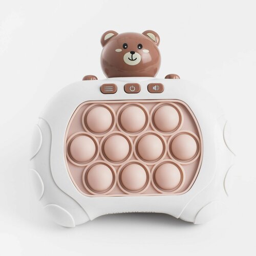 Игрушка развивающая антистресс 13х12 см электронная пластик Мишка Pop-it 1190₽