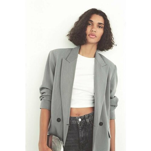Пиджак Zara, размер L, серый пиджак zara серый