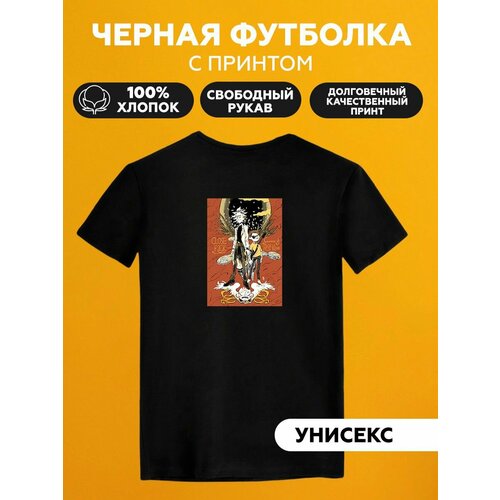 Футболка постер рик и морти, размер 6XL, черный