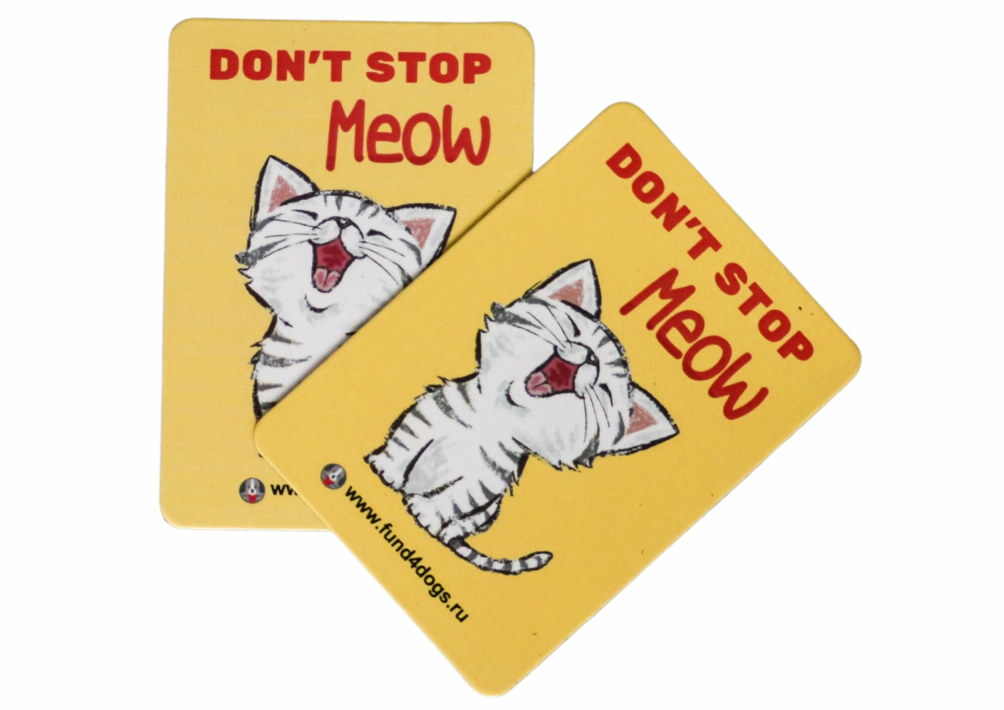 Магнит котенок "Don't stop meow", винил, 5х7 см, фонд "Собаки, которые любят" — фото 1