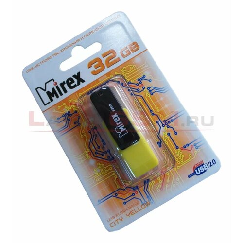 Флешка 32 ГБ USB Mirex City Yellow