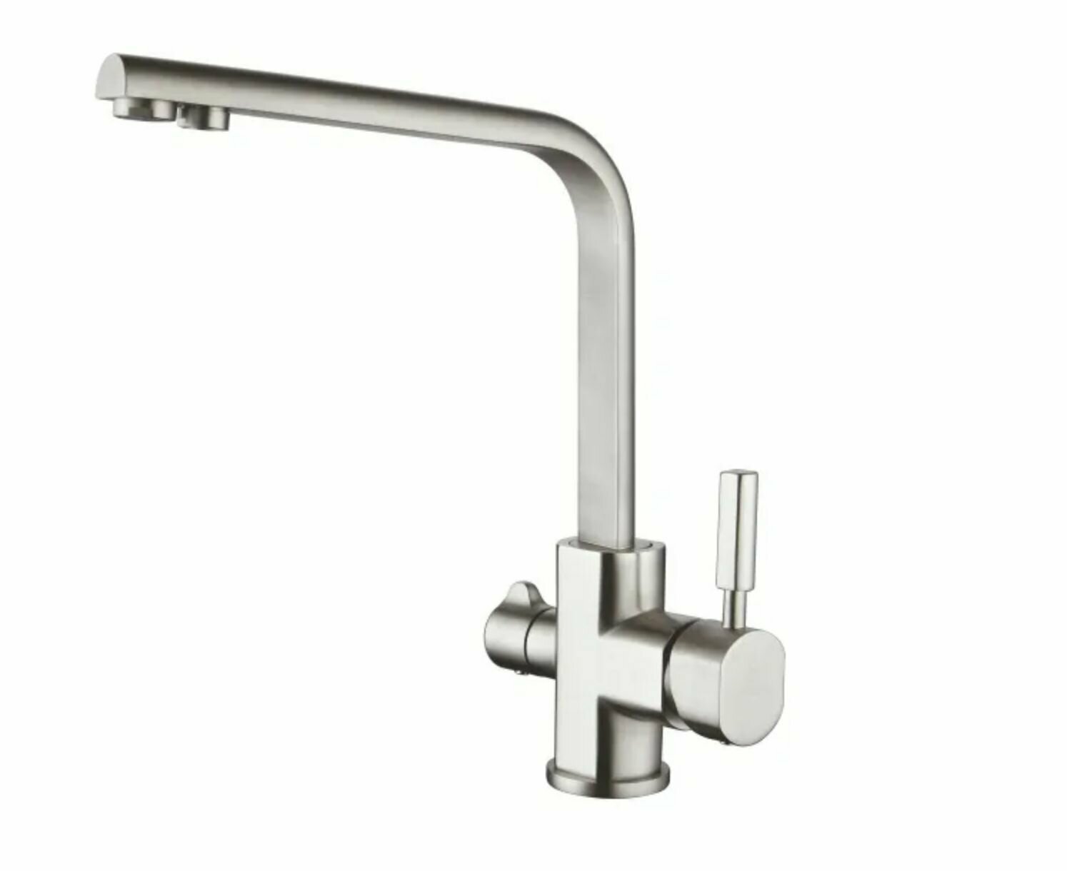 Смеситель для кухни с подключением к фильтру питьевой воды GANZER 16034G Сатин