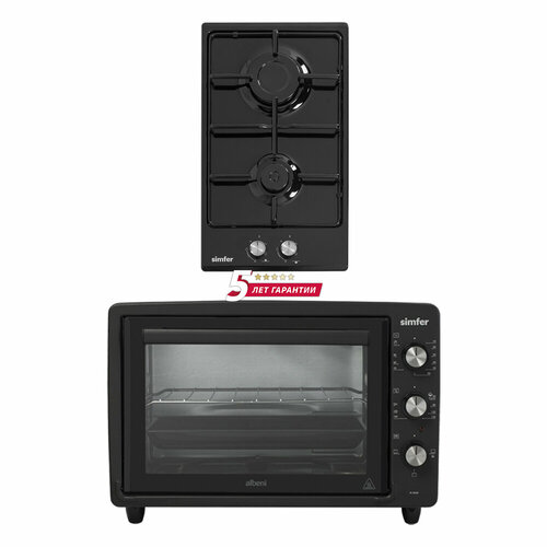 Комплект техники Simfer мини-печь 34 литра и газовая варочная панель 30см 5 лет гарантии 2758200₽