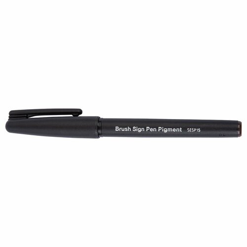 Фломастер-кисть Pentel Brush Sign Pen Pigment 1 шт, сепия pentel брашпен brush sign pen pigment sesp15 сепия