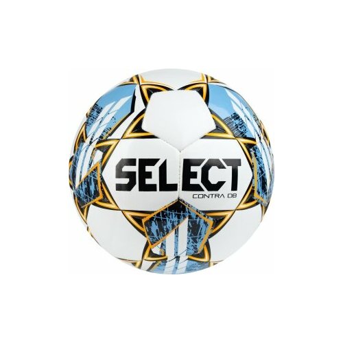 Мяч футбольный SELECT Contra DB V23, 0853160200, размер 3, 32 панели, ПУ, гибридная сшивка, белый-голубой