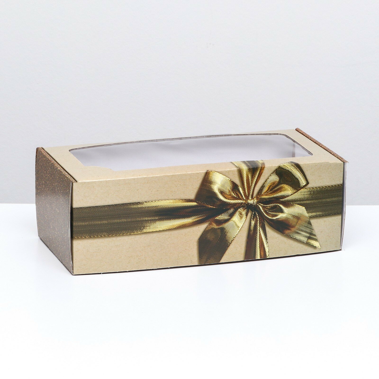 Коробка самосборная, с окном, "Драгоценный подарок" 16 х 35 х 12 см (5шт.)