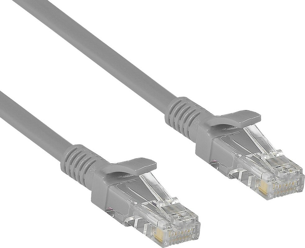 EX282018RUS, Патч-корд медный ExeGate UTP-RJ45-RJ45- 5e-CU-20M-GY, UTP, cat.5e, 20м, серый