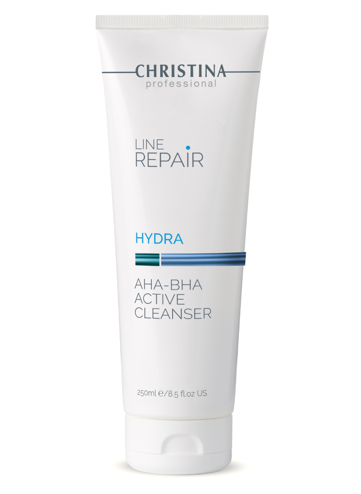 Очищающий активный гель с AHA-BHA кислотами Hydra AHA-BHA Active Cleanser Christina - фото №17