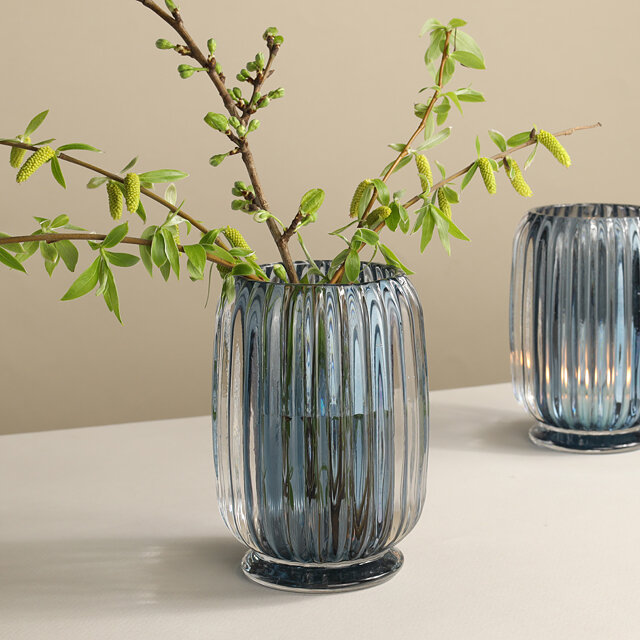 EDG Стеклянная ваза Rozemari 12 см синяя 105856,85