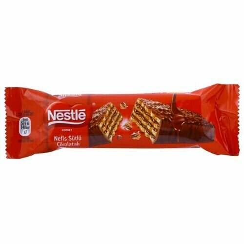 батончик nestle lion white 42 г Вафер Nestle Crispy молочный, 27гр