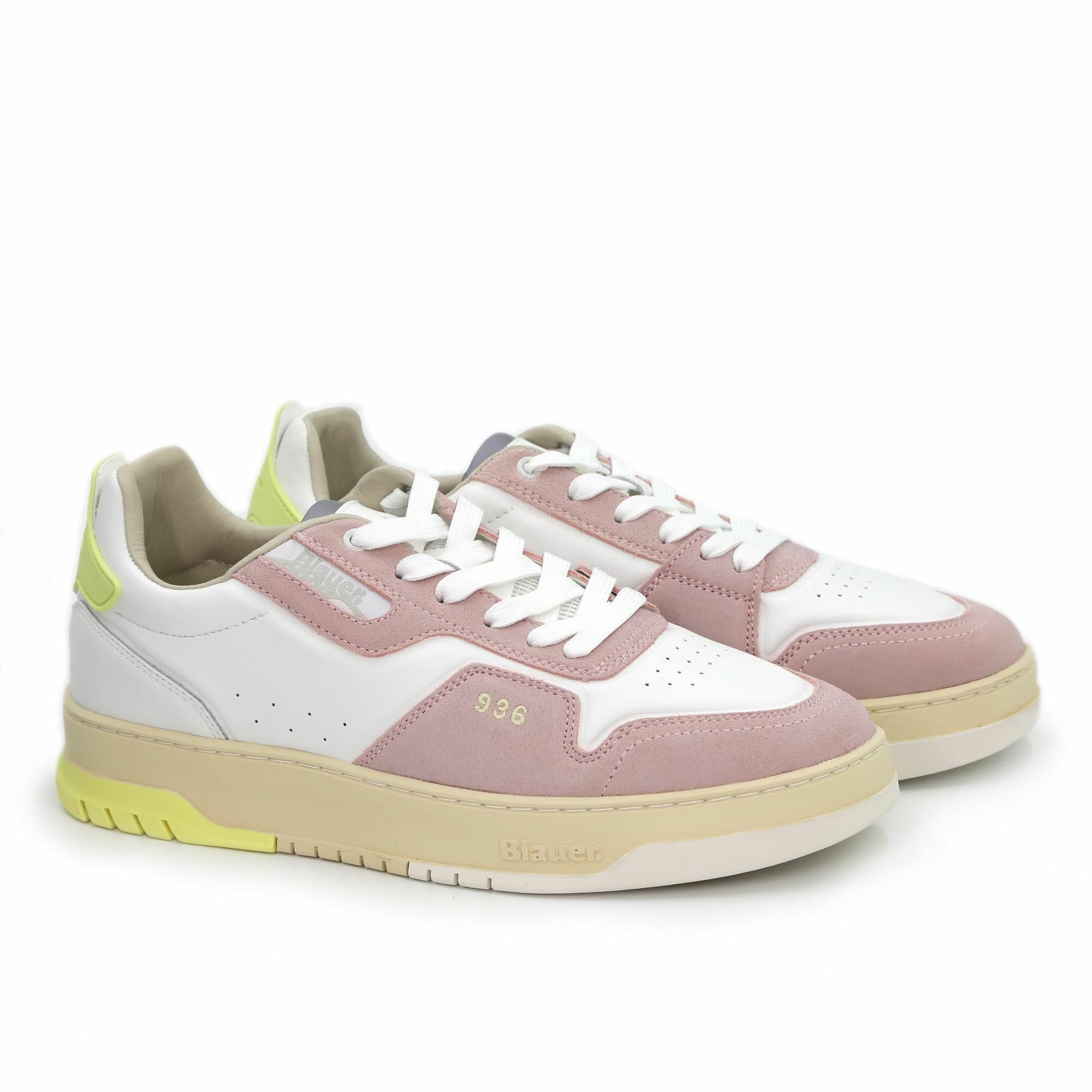 Кроссовки Blauer, размер 38, pin/yel розовый/желтый