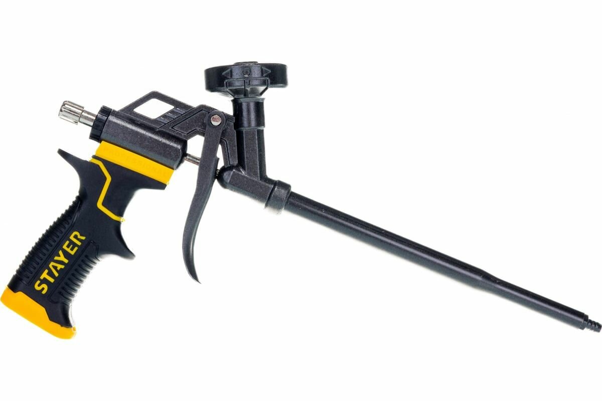 Изображение STAYER BLACK PRO тефлоновый пистолет для монтажной пены (06862_z02)