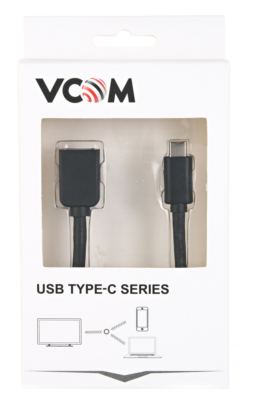 Переходник/адаптер VCOM USB - USB Type-C (CU409), 0.22 м, 1 шт., черный VCOM Telecom - фото №7