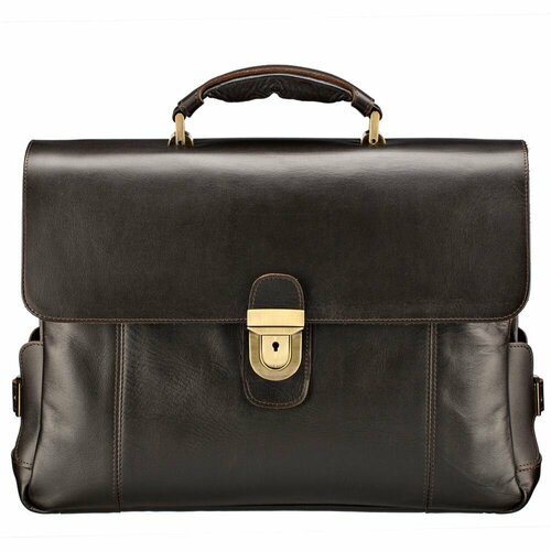 Портфель Кожинка, фактура матовая, коричневый