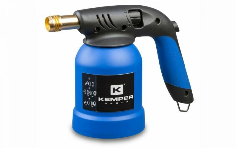 Лампа паяльная горелка газовая с пьезоподжигом KE2019 KEMPER для прокалываемых баллонов