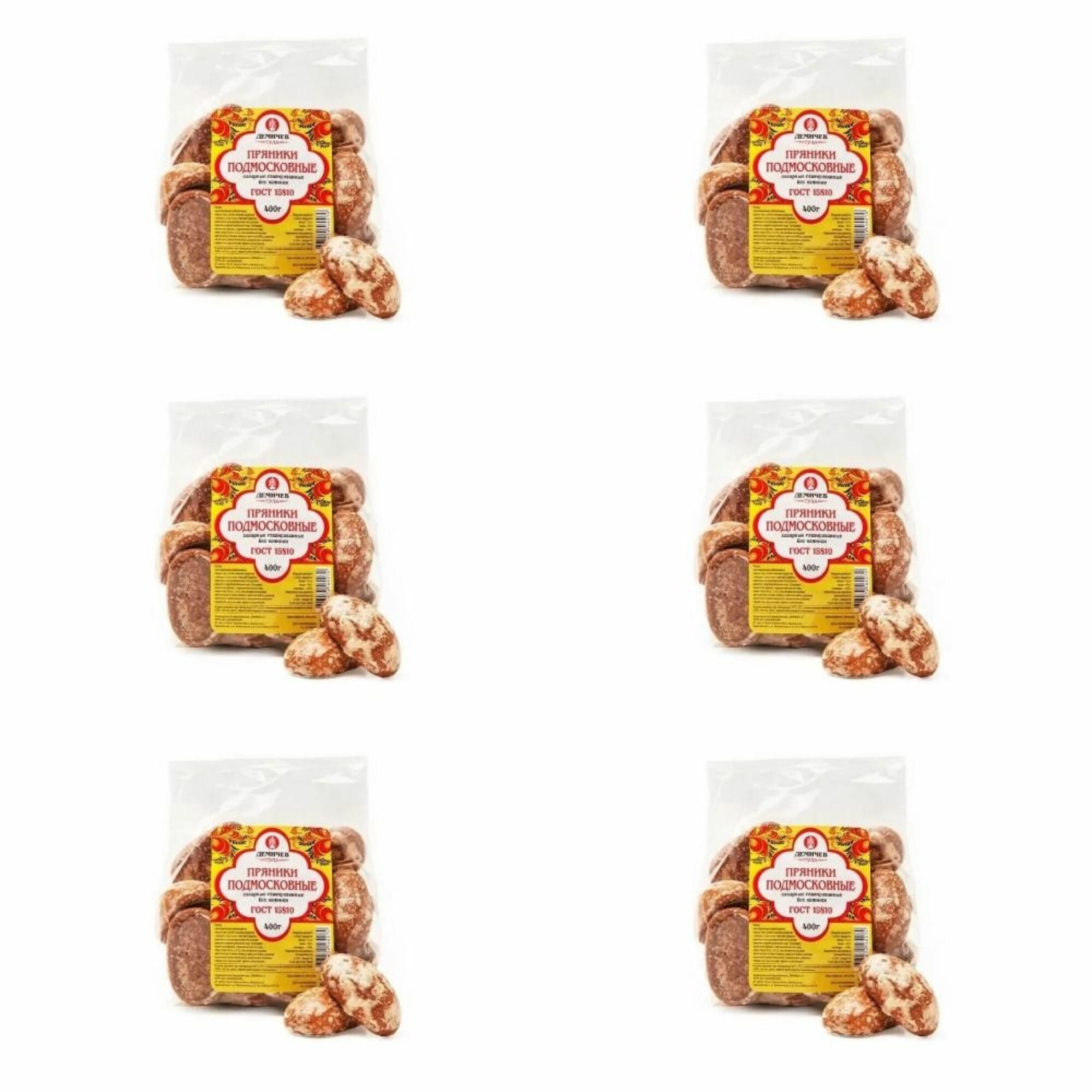 фото Демичев Пряники Подмосковные, 400 г - 6 шт