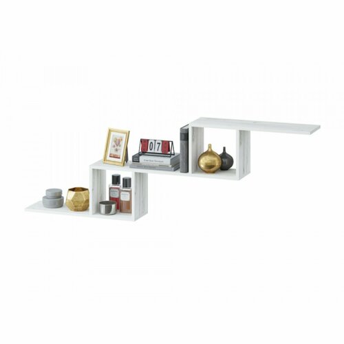 Полка 3х уровневая ЛДСП - Дуб крафт белый 990₽