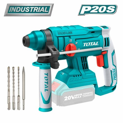 Перфоратор TOTAL TRHLI2201 От аккумулятора Li-Ion 20V 20Дж SDS-plus 0 акк 14598₽