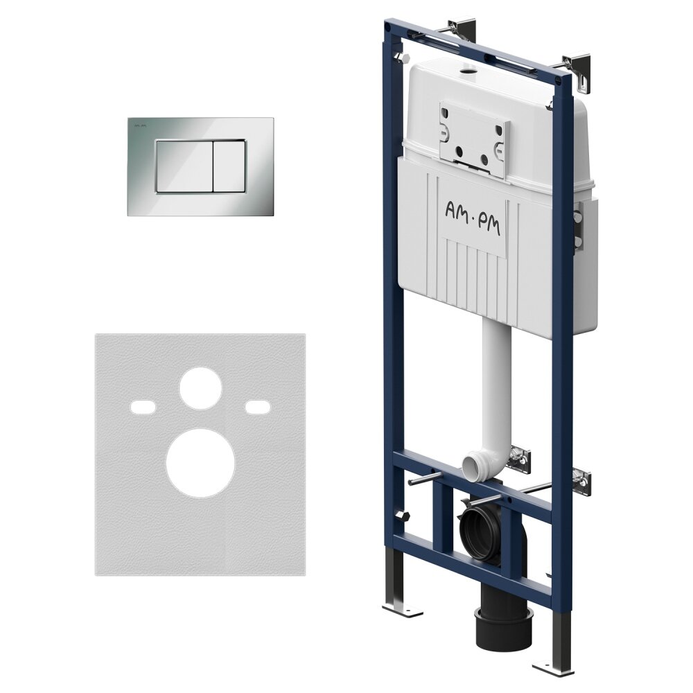фото Система инсталляции для унитазов Am.Pm MasterFit (I012710.0131) с механической клавишей ProC S, хром