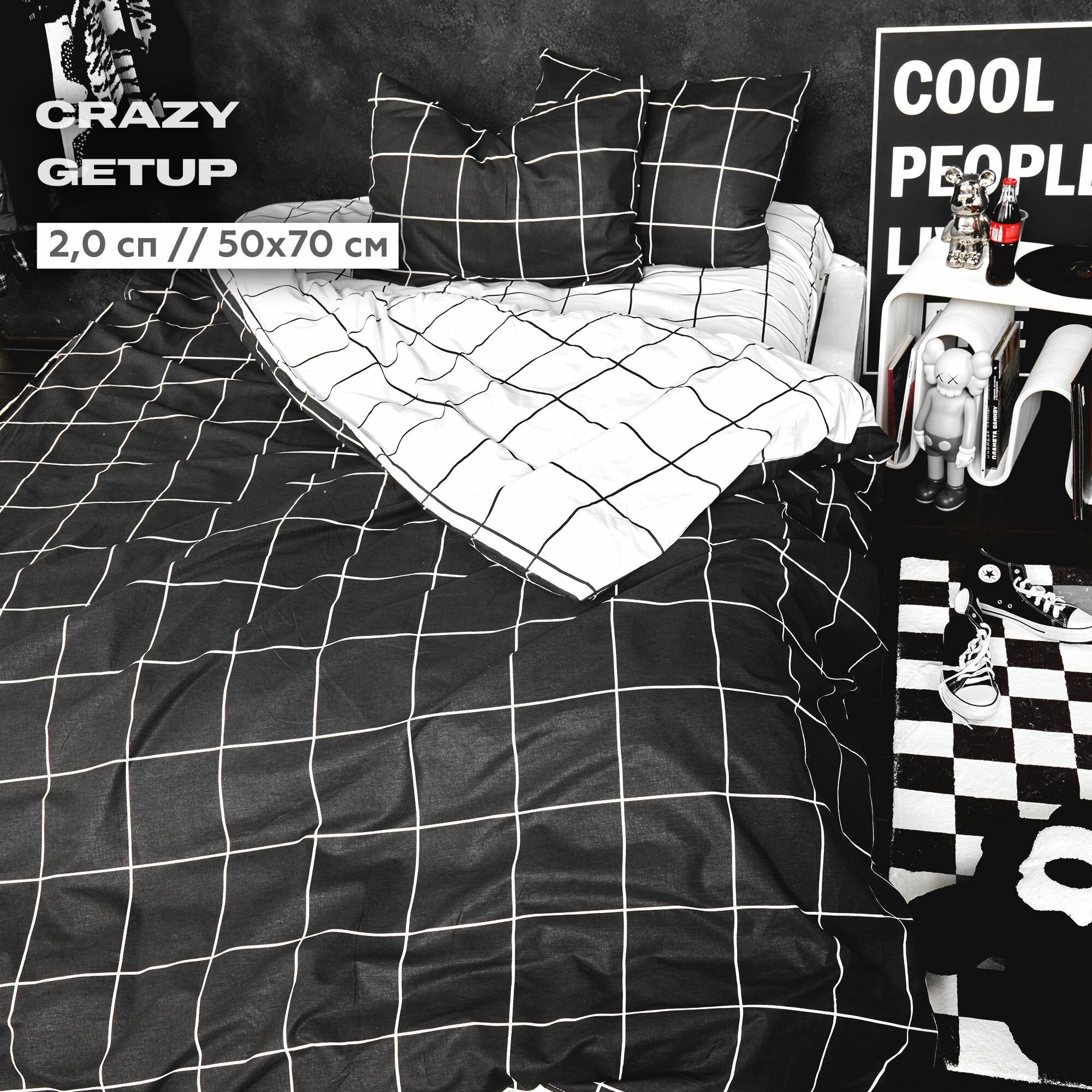 фото Комплект постельного белья / постельное белье 2.0 перкаль "Crazy Getup" (50х70) рис. 16591-1/16400-1 Anime manga