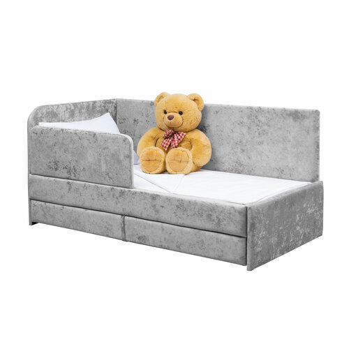 Кровать Непоседа 16080 серая универсальный угол с дополнительным спальным местом с защитным бортиком 17299₽