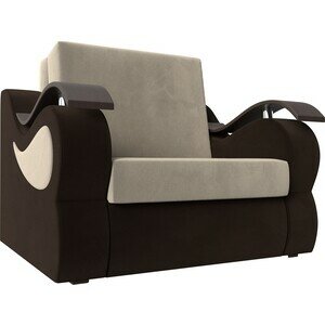 фото Прямой диван АртМебель Меркурий вельвет бежевый/коричневый (60)