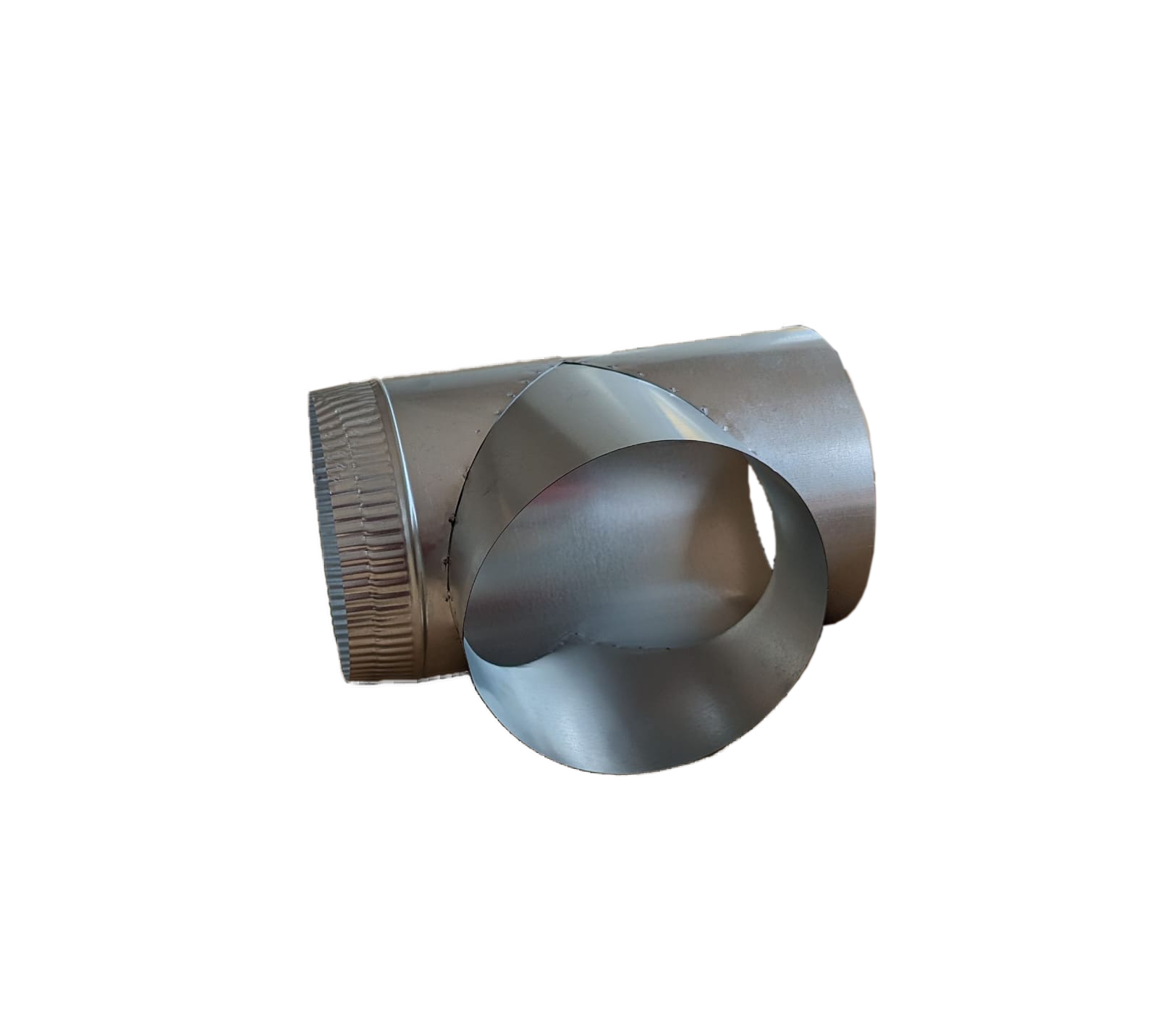 фото Тройник, для круглых воздуховодов, D100(+)/D100(+)/D100(-) из нержавеющей стали AISI 304