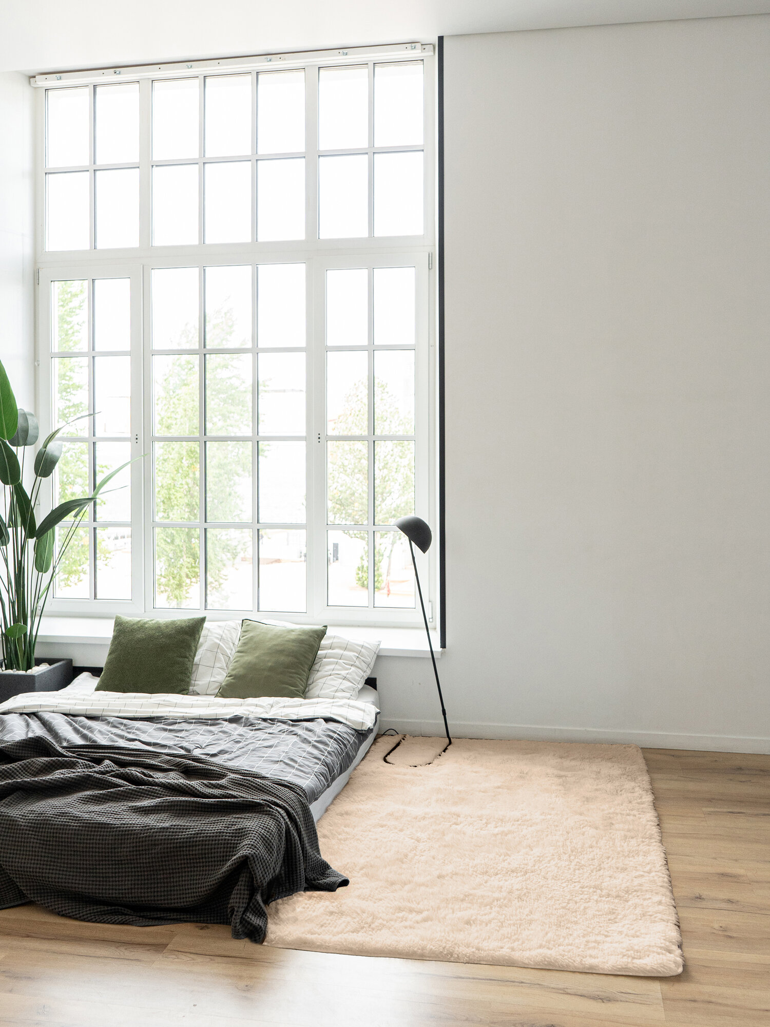 фото Коврик прикроватный "Прямоугольный", бежевый, 120х200