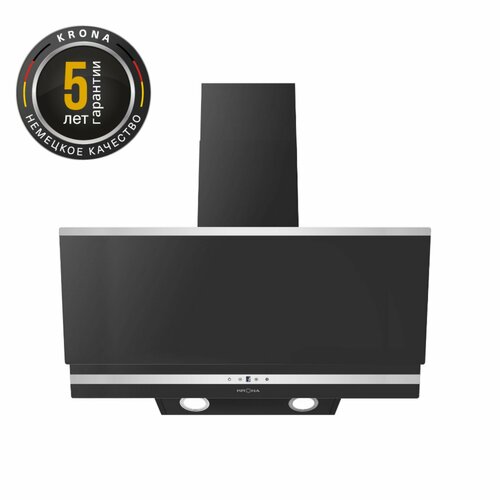 Вытяжка кухонная 90 см наклонная KRONA IRMA A 900 black S черный