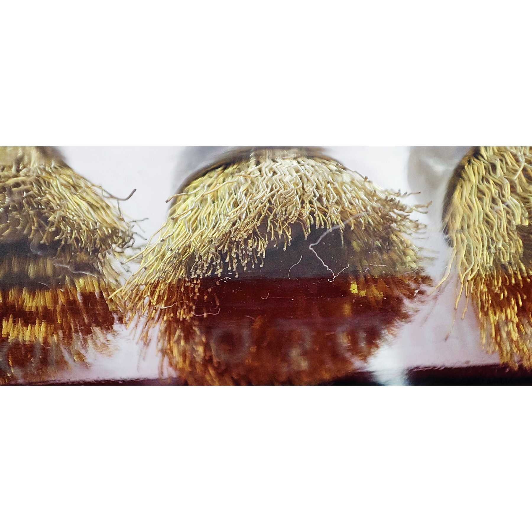 Щетка латунная 12 мм для очистки металлических поверхностей 2х3 шт JAS (Китай)