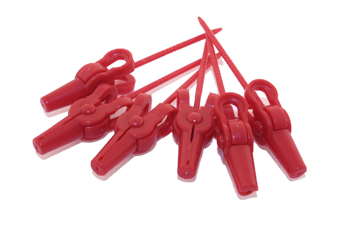 Держатель для окрашиваемых деталей прищепка маленькая 6шт. JAS 1355