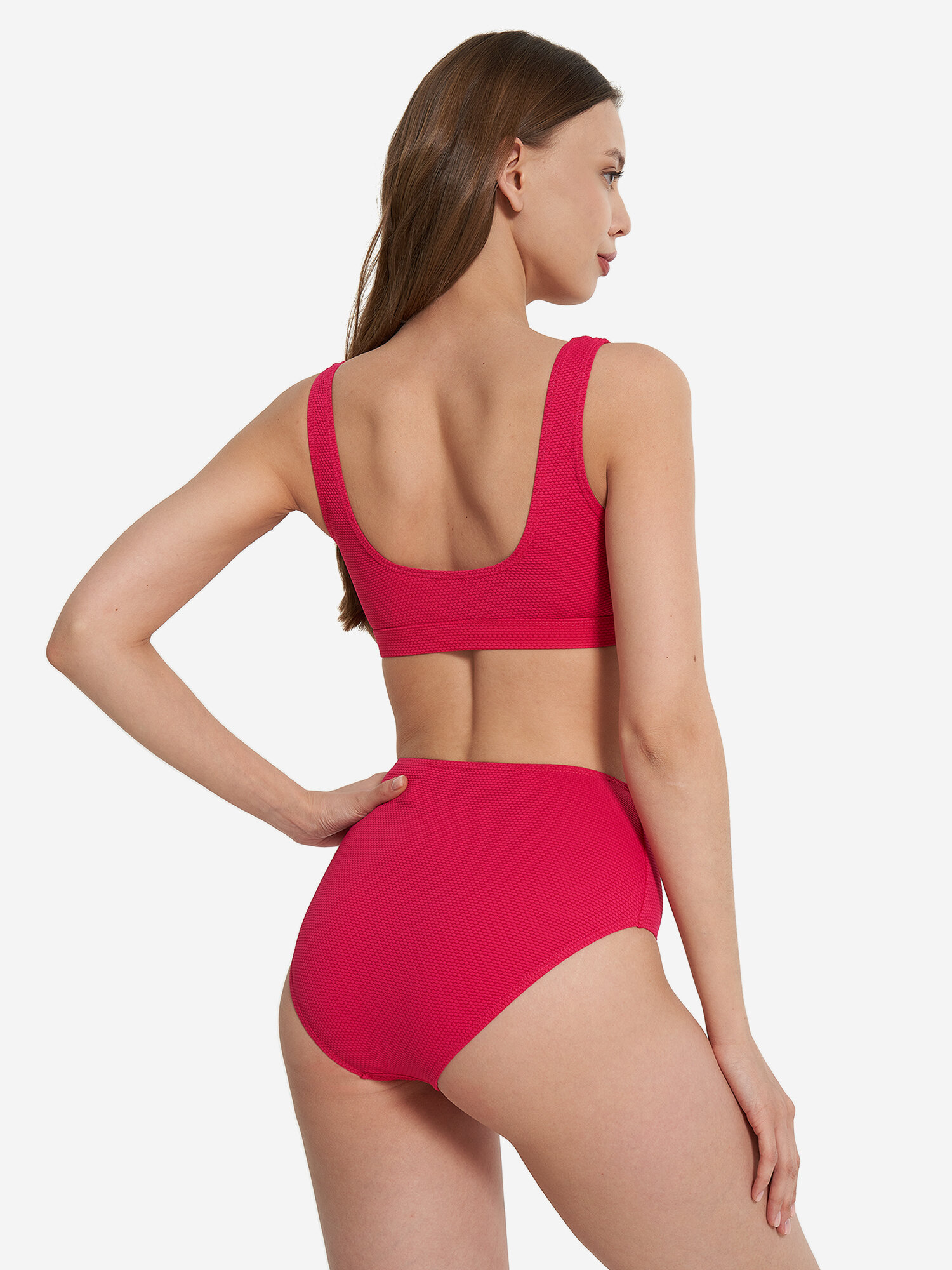 Лиф Joss Women's Beach Core Texture Bikini Top, размер 42, фуксия — фото 1