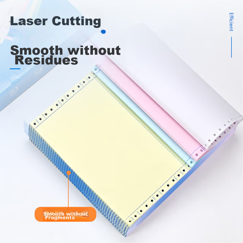 NVV Three-Part Two-Section Pin-Feed Printing Paper, Perforated Edge Computer Paper, Colored Inventory And Delivery List, 1000 Pages/box, BDY241-3