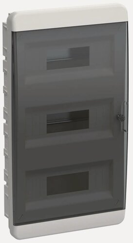 Изображение товара Корпус пластиковый IEK TEKFOR ЩРВ-П-36 IP41 черная прозрачная дверь