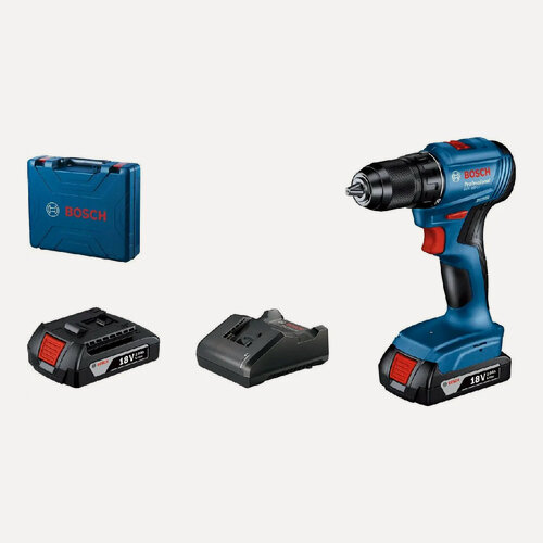 Изображение товара Дрель-шуруповерт аккумуляторная Bosch GSR 185-LI (06019K3000) кейс в комплекте