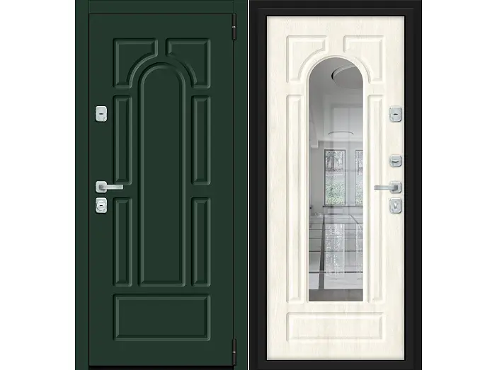 Входная Дверь el’PORTA (Portika) Porta M-3P Green Stark 880х2050мм Левое Открывание / Эльпорта Портик 3318-1330.