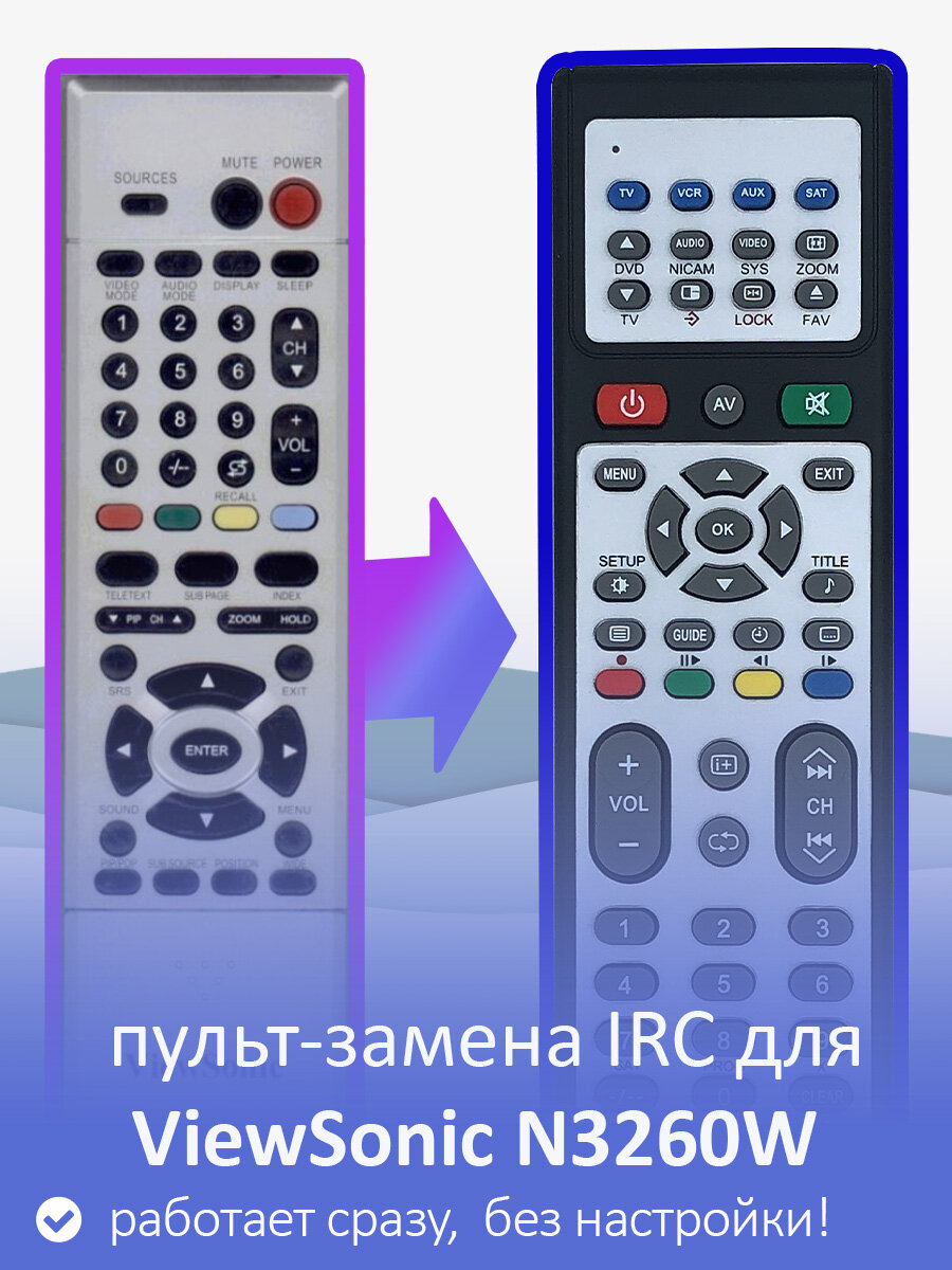 Пульт-замена для ViewSonic N3260W