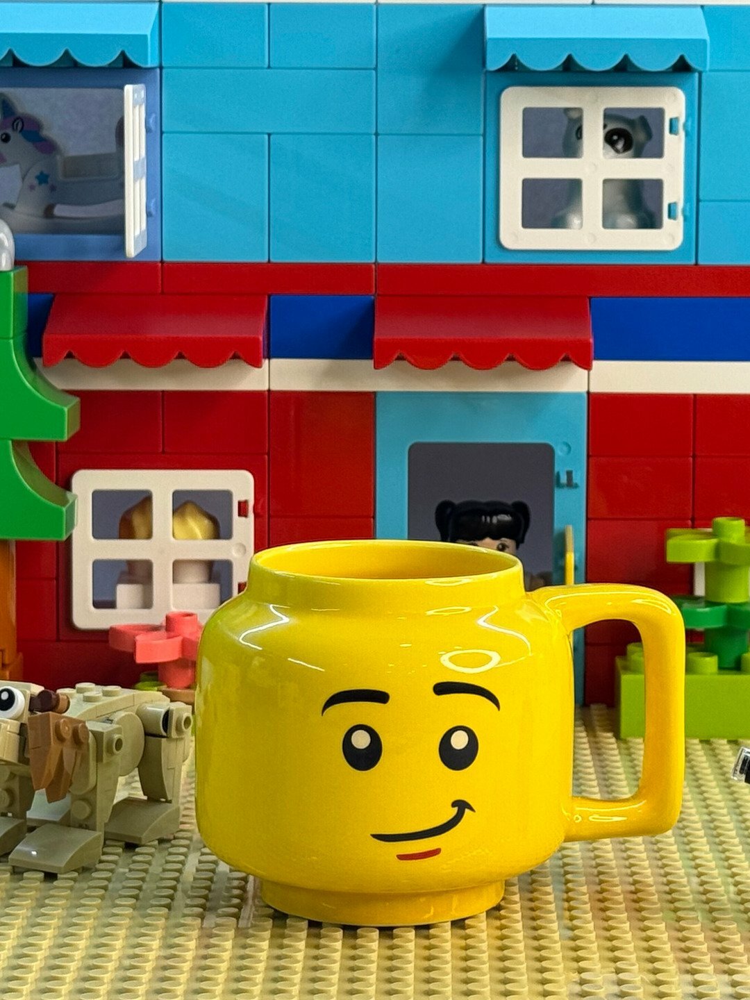 Керамическая кружка LEGO, (EYZ65827), жёлтая, смайлик, 255мл