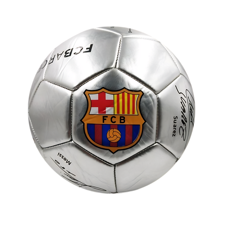 Футбольный мяч FC Barcelona ограниченная серия, 5 размер, серебристый