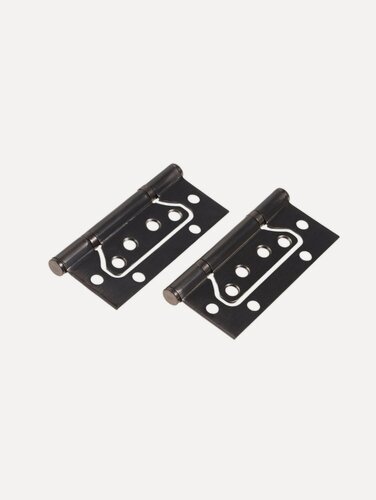 Изображение товара Петля-бабочка тундра, 100х70х2.0 мм, универсальная, без врезки, цвет графит, 2 шт.