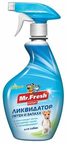 Ликвидатoр пятен и запаха Mr.Fresh Expert 3в1 для собак, спрей, 500 мл