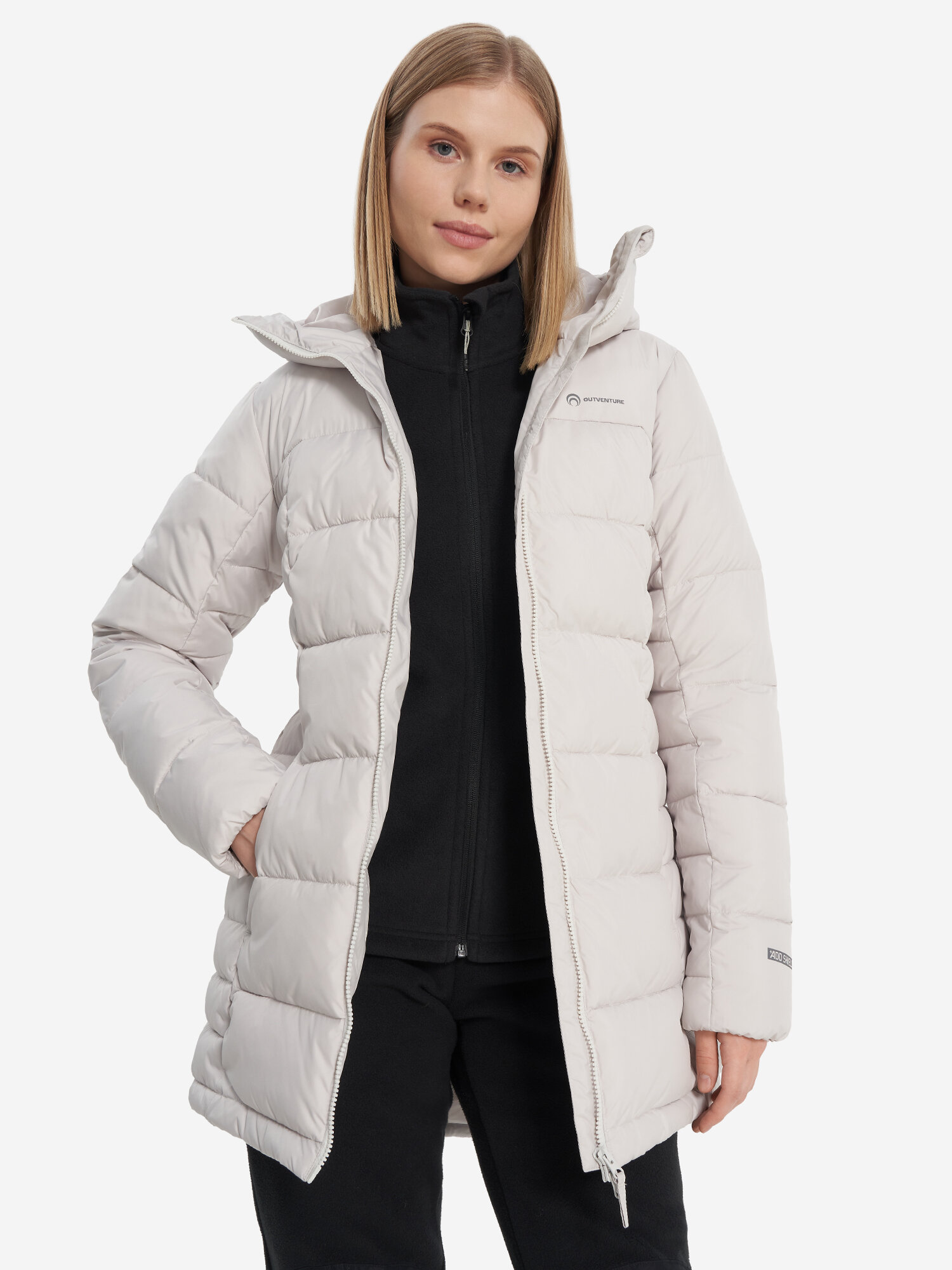 Пуховик OUTVENTURE Hiking Woman's Fake Down Jacket, размер 44, светло-серый