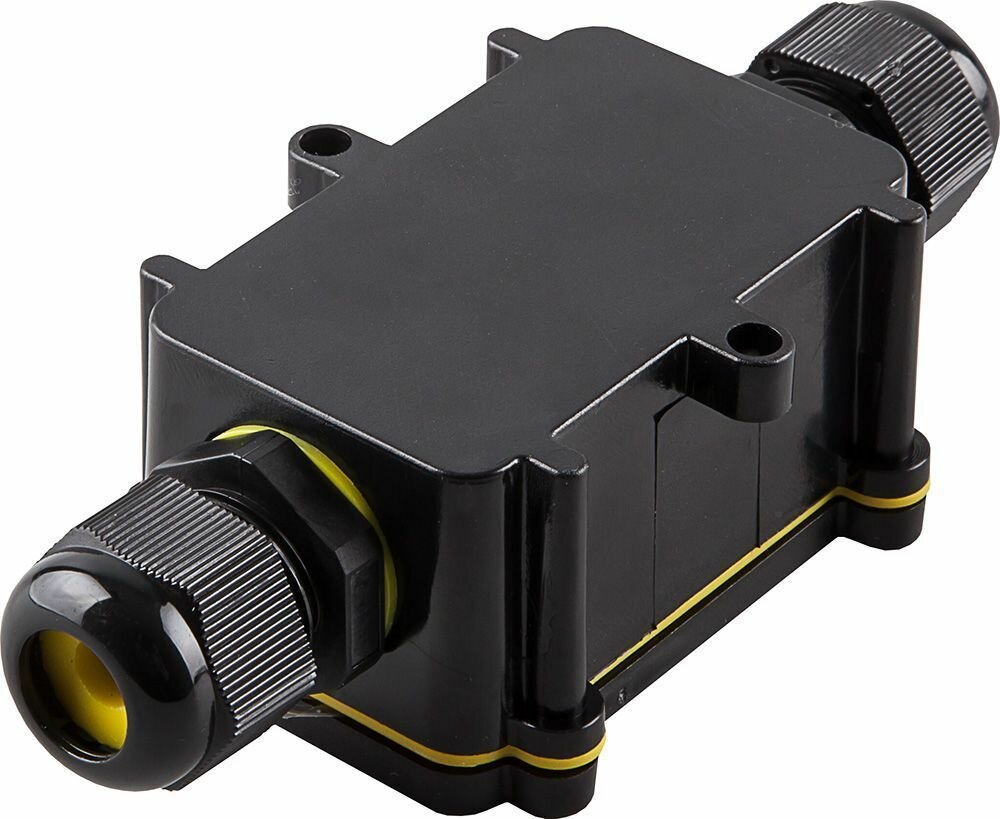 Коробка распределительная LD522 водонепроницаемая на 2 выхода 450V 125x55x36 черный 49115