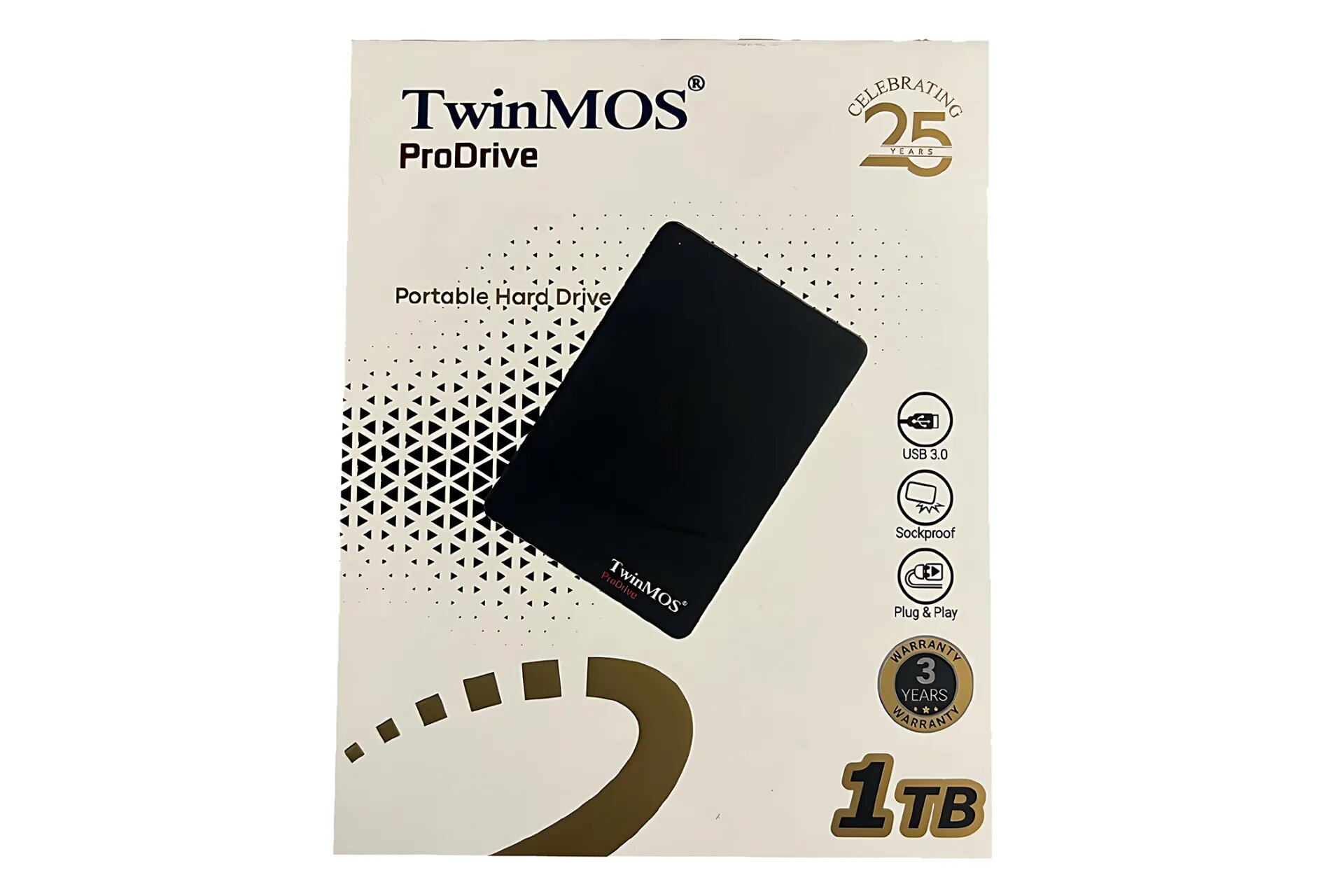Внешний жёсткий диск TwinMOS "ProDrive", 1ТБ, интерфейс USB 3.0
