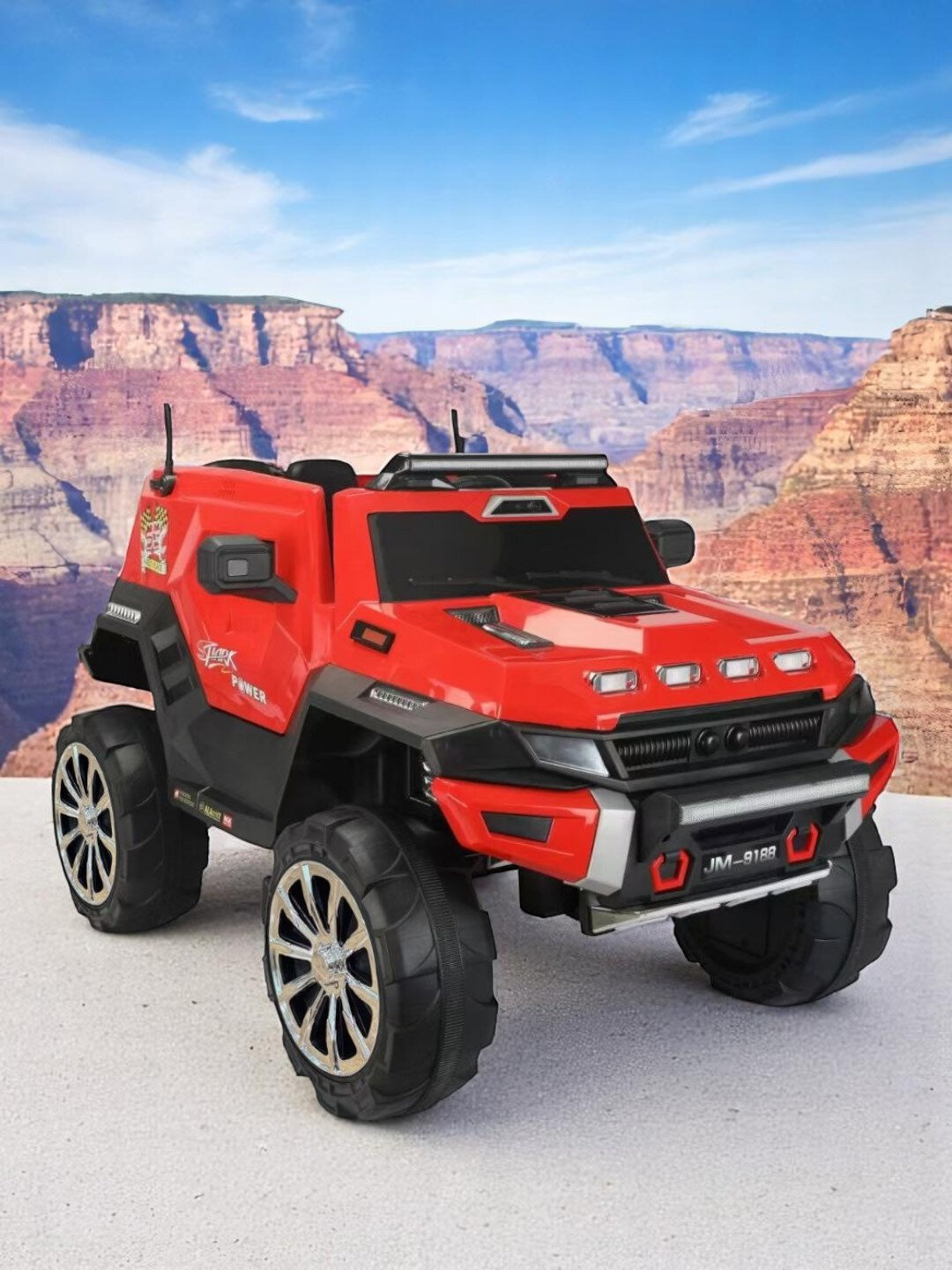 Детский электромобиль с радиоуправляемым пультом BIGG до, 75кг - Красный