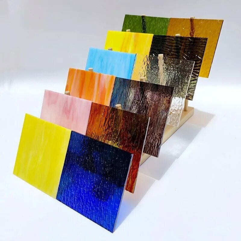 Набор витражного стекла 12 единиц 10 на10 см Мозаика Стекло