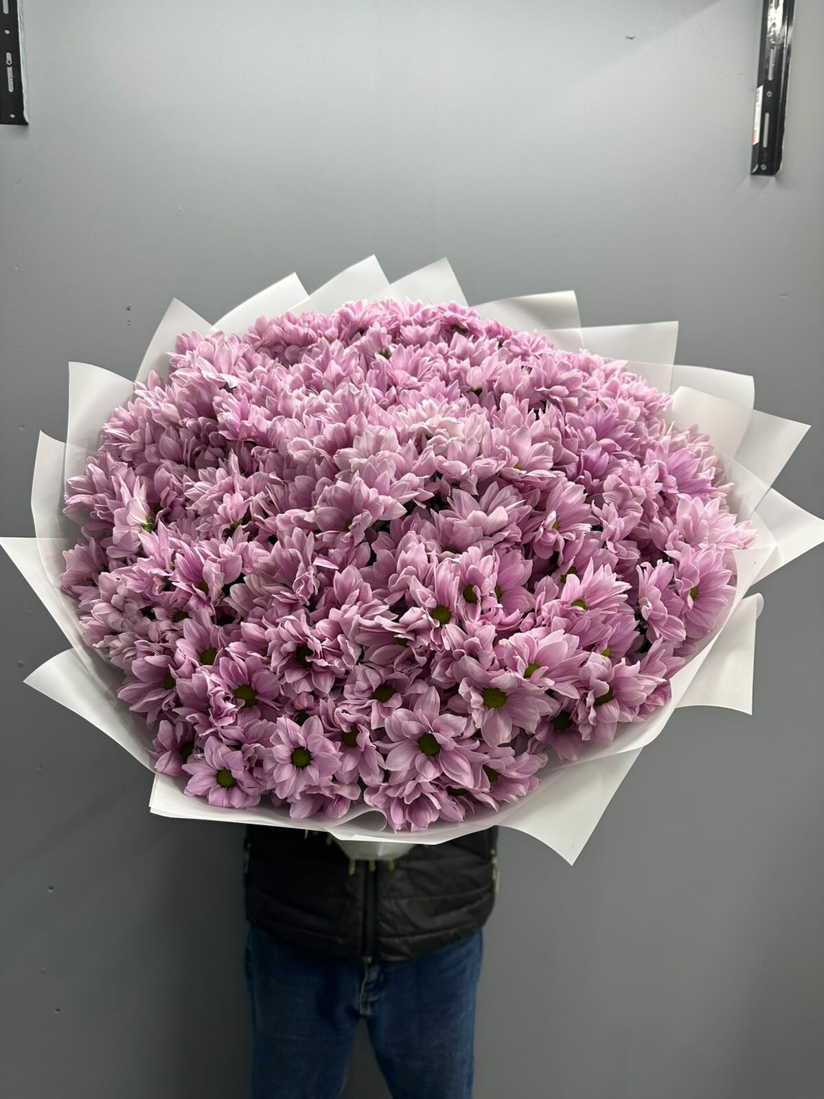 Букет хризантем "Милый" розовые 19 шт высота 60 см доставка