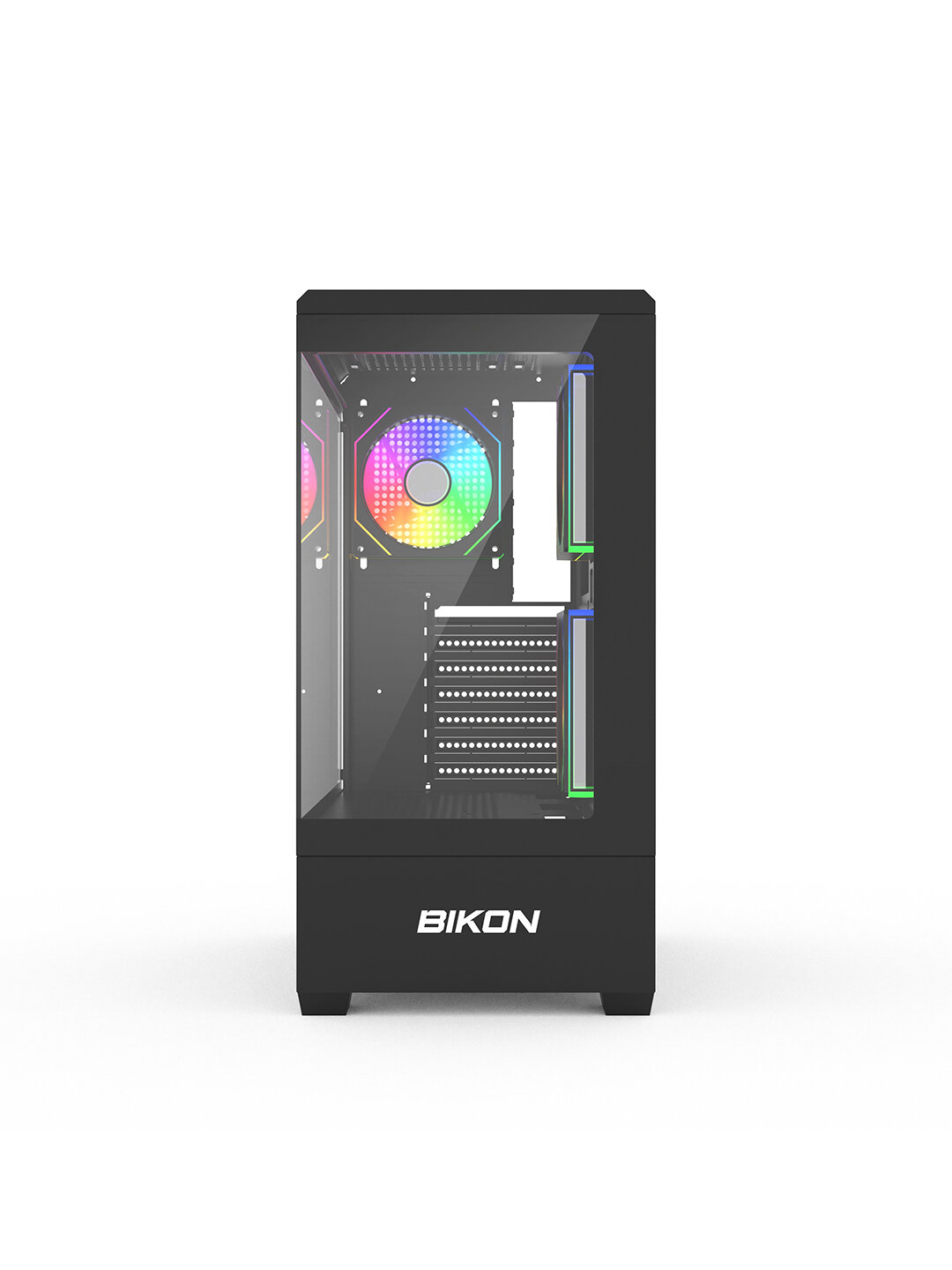 Корпус компьютера BIKON EDGE — хром, без блока питания, стильный и прочный для сборки ПК. — фото 1