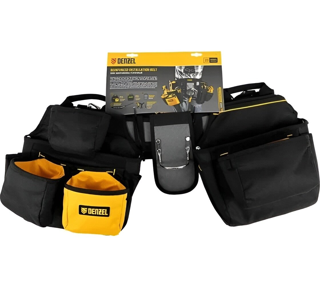 Пояс монтажника Denzel сумки поясные, кобура для шуруповерта 90291